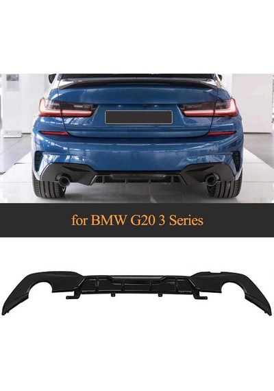 Bmw 3 Serisi G20 M Performans Difüzör Parlak Siyah Piano Black