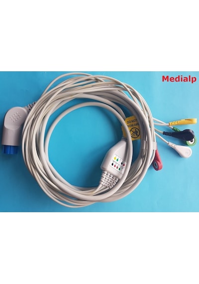 Datex Ohmeda Ekg Kablosu 5 Lead Çıtçıt ve Klips Uçlu