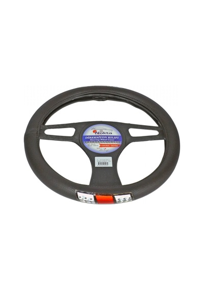 Nyf Direksiyon Kılıfı Fosforlu 38 Cm Siyah Dama Kırmızı-beyaz A-18