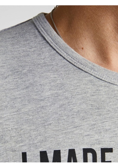Jack & Jones Erkek T-shırt 12198547-lıght-grey Gri