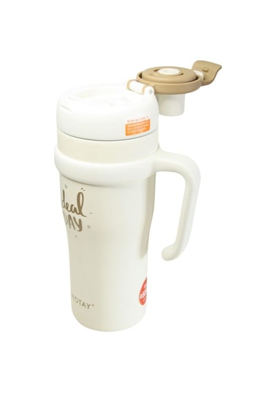Shotay St-8919 Çift Kullanım Pipetli/rahat İçim Beyaz 1000ml Çelik Termos Diğer