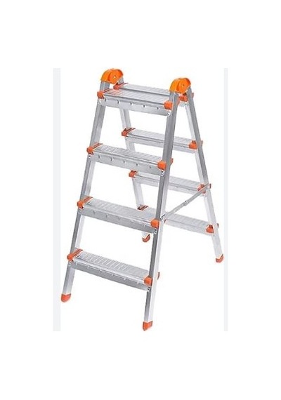 Çift Çıkışlı Metal Merdiven 4 Basamak 4+4 Basamaklı