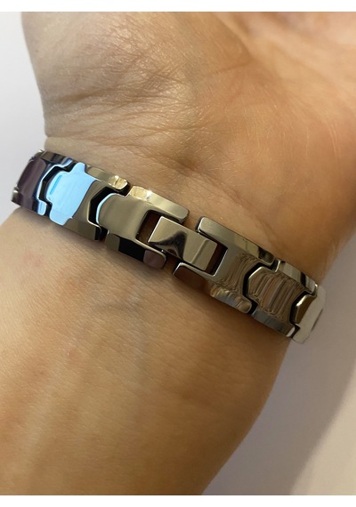 Erkek Silver Renk Tungsten Bileklik Silver