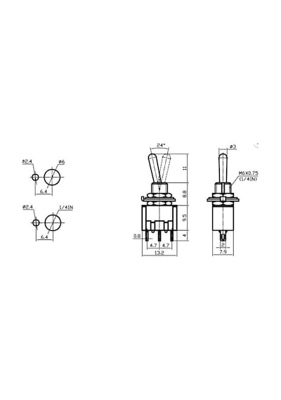 Ic-139A Toggle Switch Kırmız On-Off On-On (Kaliteli) 6Mm Mts-102