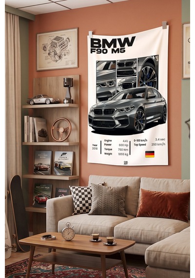 Bmw F90 M5 Dekoratif Duvar Örtüsü Duvar Halısı Reaste