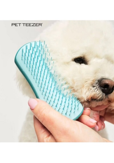 Tangle Teezer Pet Teezer Detangling Dolaşık Açıcı Küçük Irk Köpek Bakım Fırçası 11,7x5 Cm Mavi-turkuaz
