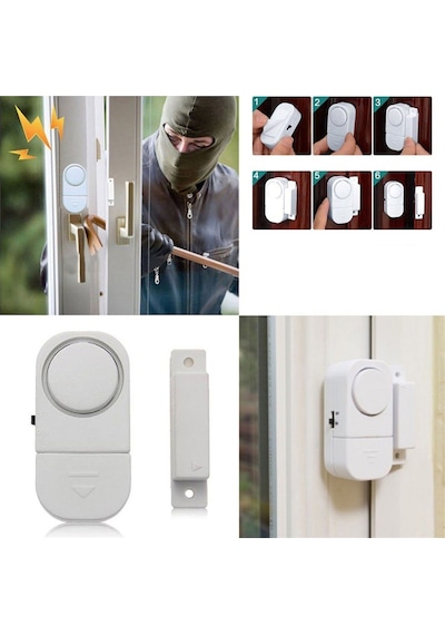 Pilli Kapı Pencere Mini Alarm Yüksek Sesli Alarm