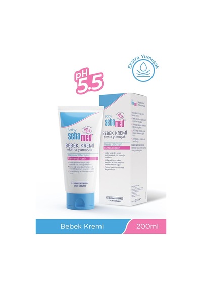 Baby Hassas Ciltler Pantenol İçerikli Cilt Kuruluğuna Karşı Etkili Ekstra Yumuşak Bebek Kremi 200 Ml