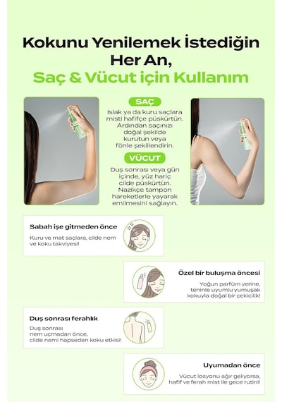 Uzun Süreli Nemlendirici Parfümlü Saç&vücut Misti Perfumed Hair & Body Mist Wedding Bouquet