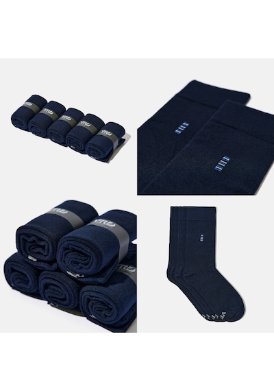 Erkek Bambu Çorap Lacivert 5'li Kutulu Set Dikişsiz Uzun Soket Çorap