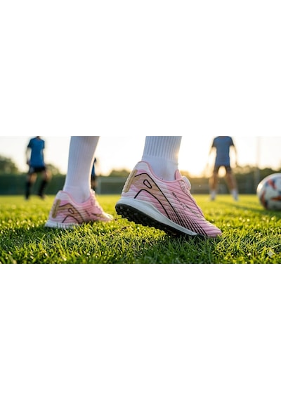 Papucumun Dünyası Mekanizma Bağcıklı Laliga Unisex Erkek Ve Kız Çocuk Halı Saha Ayakkabısı Pembe