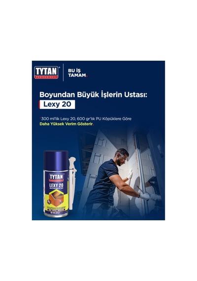 Pipetli Poliüretan Köpük Lexy 20 Pu Kapı Pencere Yalıtım Sprey Dolgu Doldurucu 300 Ml 1 Adet 1 Adet