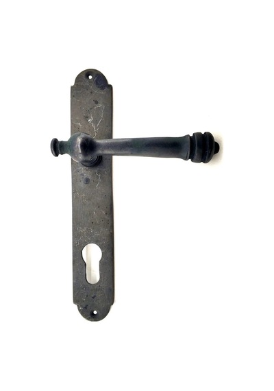 Cntma Antika Tarz Dekoratif Pirinç Taşra Yale Kapı Kolu - 220x35 Mm, Oksit