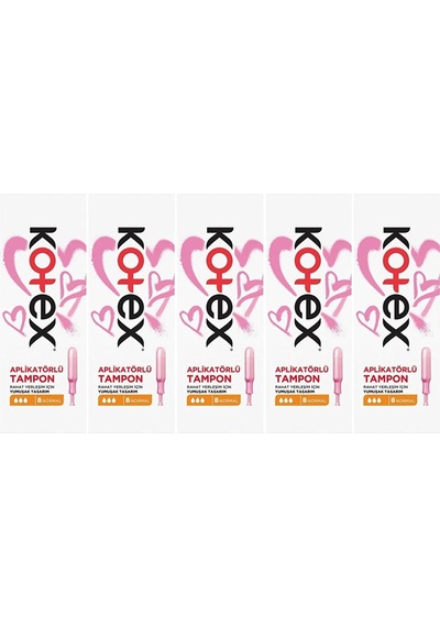 Kotex Aplikatörlü Tampon Normal 40 Lı Set 5pk 8