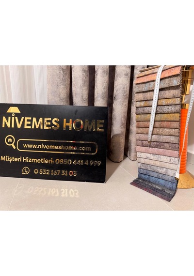 Nivemeshome İstanbul V-5304 1/3 Sık Pileli Fon Perde Apm Vizon
