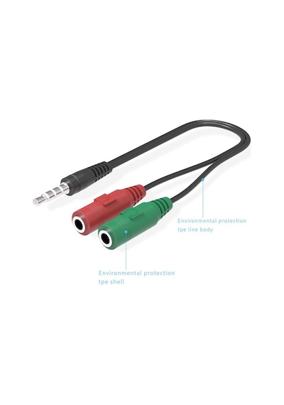 Kulaklik Mikrofon Ayirici 3.5Mm 4745A Splitter Switch Dönüştürücü