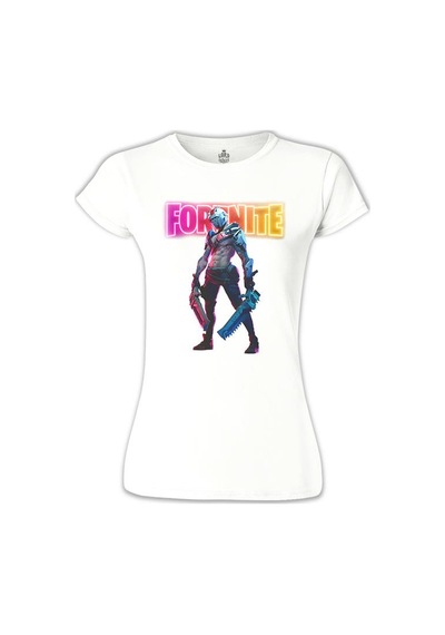 Fortnite - Rust Lord Beyaz Kadın Tshirt 001