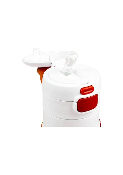 Diller Vagonlife Dıller Çelik Pipetli/pipetsiz Kullanım Silikon Tutmaçlı El Askılı Matara/termos D9231 480ml Beyaz