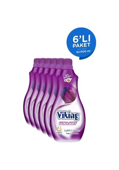 Viking Soft Konsantre Çamaşır Yumuşatıcısı Leylak & Lavanta 6 x 1400 ML