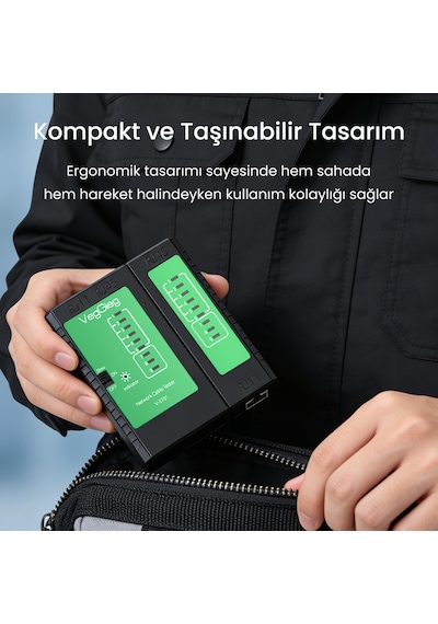 Veggieg Rj45 Rj11 Uyumlu Cat6 Cat7 Cat8 Poe Destekli Network Ethernet Kablo Test Cihazı