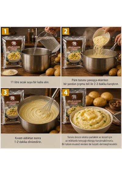Patates Püresi Sütlü 2000 Gr Mashed Potatoes