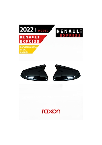 Renault Express 2022+ Batman & Yarasa Ayna Kapağı Parlak Piano Black Sport