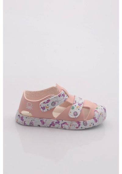Benetton Bn-1410 Çocuk Sandalet Pudra