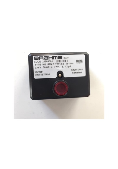 BRAHMA SM192N.2 Brülör Otomatiği 24283301 TW1.5s TS10s 230V 50-60Hz 7VA