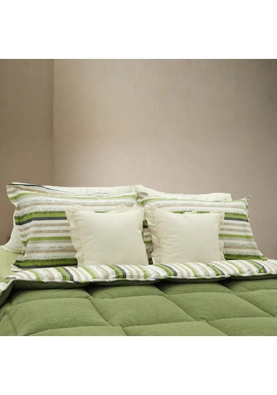Sherpa Comforter Çift Kişilik Uyku Seti - Yeşil