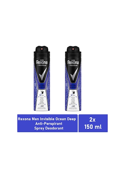 Rexona Men Deodorant Invisible Ocean Deep 2 x 150 ML