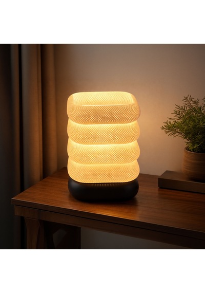 Fibrika Store Vela Modern Dekoratif Gece Lambası - Ambiyans Aydınlatma Beyaz-siyah