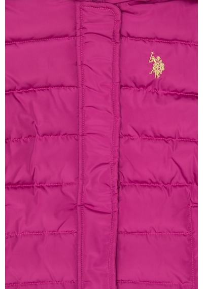 U.S. Polo Assn. Kız Çocuk Kapüşonlu Fuşya Kaban 50313175-VR023