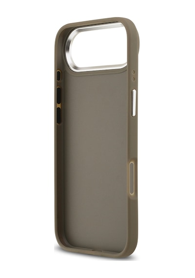 Apple Uyumlu iPhone 17 Air  Kılıf Guess Lisanslı Grained 4g Metal Büyük Logolu Kapak Kahverengi Kahverengi