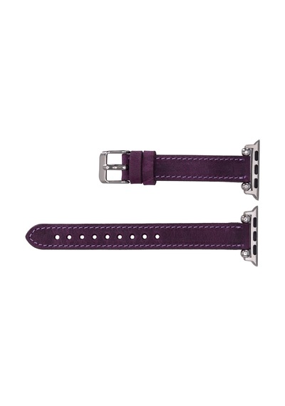 Bloomband Signature Dusty Plum Leather Apple Uyumlu Watch Band - 44/45/46/49mm