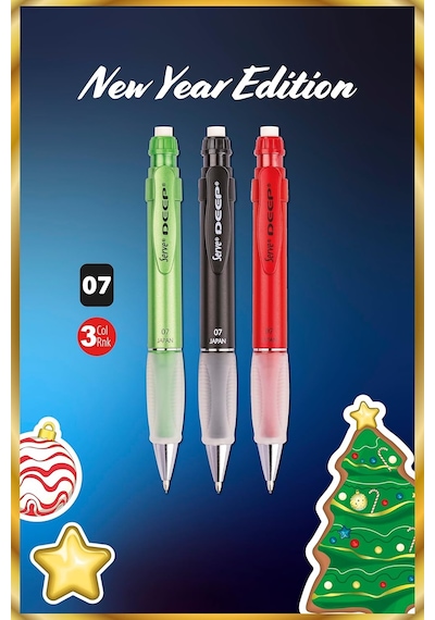 Deep Mekanık Kur Kalem Yılbası Kutusu Set C Siyah
