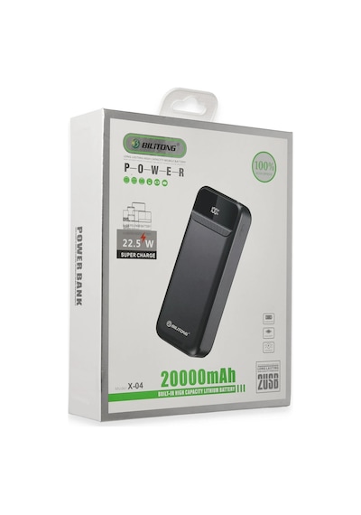 Newface - 873 - X04 20.000 Mah Powerbank - Csmo-tex - - Siyah