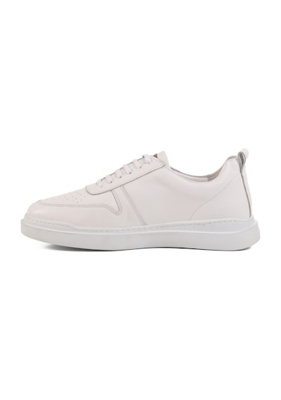 Beyaz Hakiki Deri Erkek Sneaker Premium 412 M Beyaz