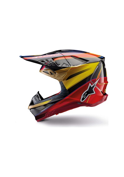 Alpinestars Supertech M10 Era Off-road Kaskı Kırmızı Altın Kırmızı / Altın