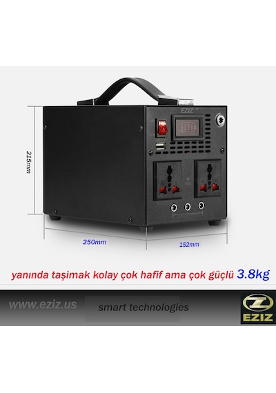 taşınabilir powerbank güç istasyonu 490W  EZIZ marka