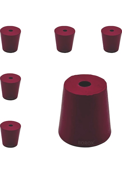 Borox Kauçuk Tıpa Delikli No.8 21 x 26.5 x 27.5 MM 5 Adet