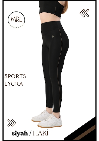 Missmaral Kadın Yüksek Bel Toparlayıcı Spor Tayt Siyah / Haki Şerit Detaylı Lycralı Dalgıç 1041 Siyah Haki - 690831555 Siyah Haki Missmaral Kadın Yüksek Bel Toparlayıcı Spor Tayt Siyah / Haki Şerit Detaylı Lycralı Dalgıç 1041 Siyah Haki - 690831555 Siyah Haki