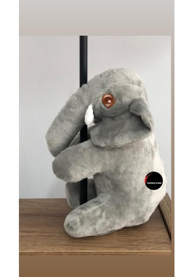 Sevimli Fil Peluş Oyuncak Uyku Arkadaşı Hediyelik Paluş 20 Cm Gri