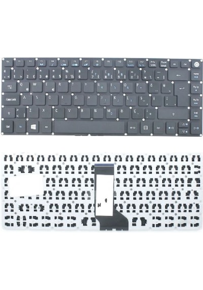 Acer Aspire A114-31, A114-32, A314-21, A314-31 Uyumlu Klavye Tuş Takımı Tuş Seti Siyah Türkçe