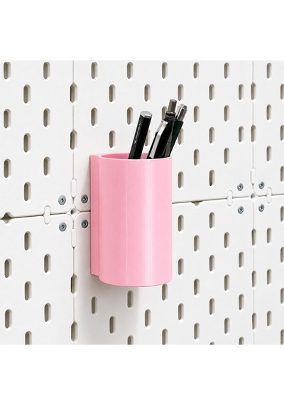 Pegboard Duvar Düzenleyici Organizer Seti Kalemlik, Çok Amaçlı Kutu, Mini Raf Ve Askılık Modüllü Modüler Duvar Organizasyon Sistemi 124-Pembe