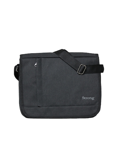 Strong Bag Unısex Kanvas Postacı Çantası Askılı Omuz Çantası Okul Çantası Körüklü Çapraz Çanta Pst01 Siyah Siyah