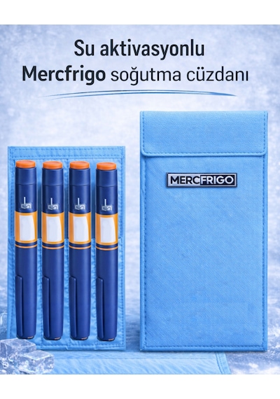 İnsülin Soğutucu Cüzdan -açık Mavi-4 Kalemlik Frio