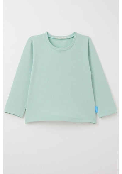 Breeze Erkek Bebek Uzun Kollu Tişört Basic 9 Ay-3 Yaş, Mint Yeşili Mint Yeşili