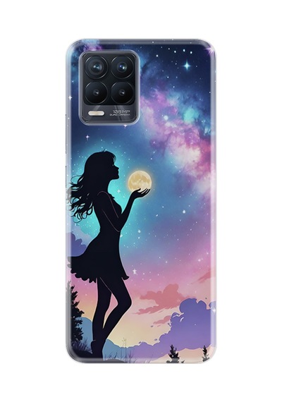 Realme 8 - 8 Pro Kılıf Boutique Baskılı Resimli Woman İn Moon Pcode -005