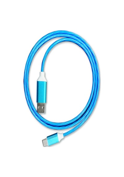 İthink K80C Usb To Type-c Led Işıklı Kablo Mavi