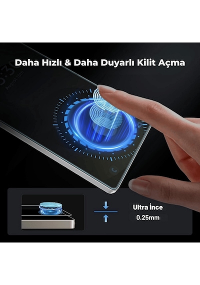 Safeus Tam Kaplayan Parmak İzi Bırakmayan Safir Ekran Koruyucu Cam , Samsung S24 Fe İle Uyumlu